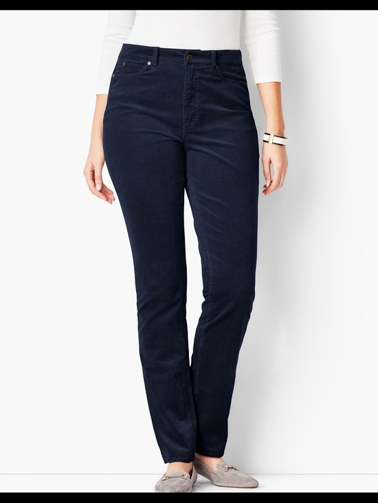 Talbots Denim - Talbots Womens Heritage Corduroy Jeans Pants Sz 8 Blue Mid Rise Straight Leg EUC